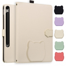 Lærdeksel Folio Deksel Samsung Galaxy Tab S11 Ultra Mobildeksel Katt