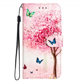 Lærdeksel Folio Deksel Xiaomi 14t Mobildeksel Kirsebærblomst