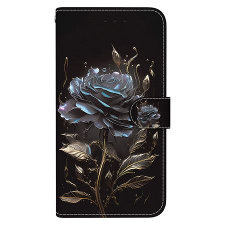 Lærdeksel Folio Deksel Xiaomi 14t Mobildeksel Svart Rose