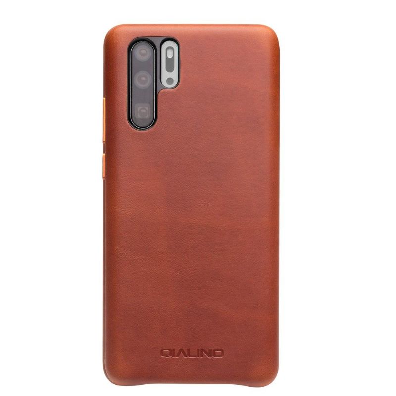 Deksel Til Huawei P30 Pro Qialino Premium Skinn - Brun