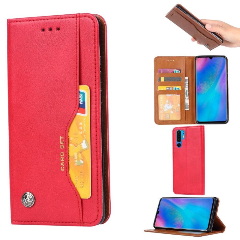 Etui Til Huawei P30 Pro Skinn Med Stativ
