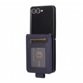 Case Etui Samsung Galaxy Z Flip 7 Mobildeksel Kortholder I Kunstskinn