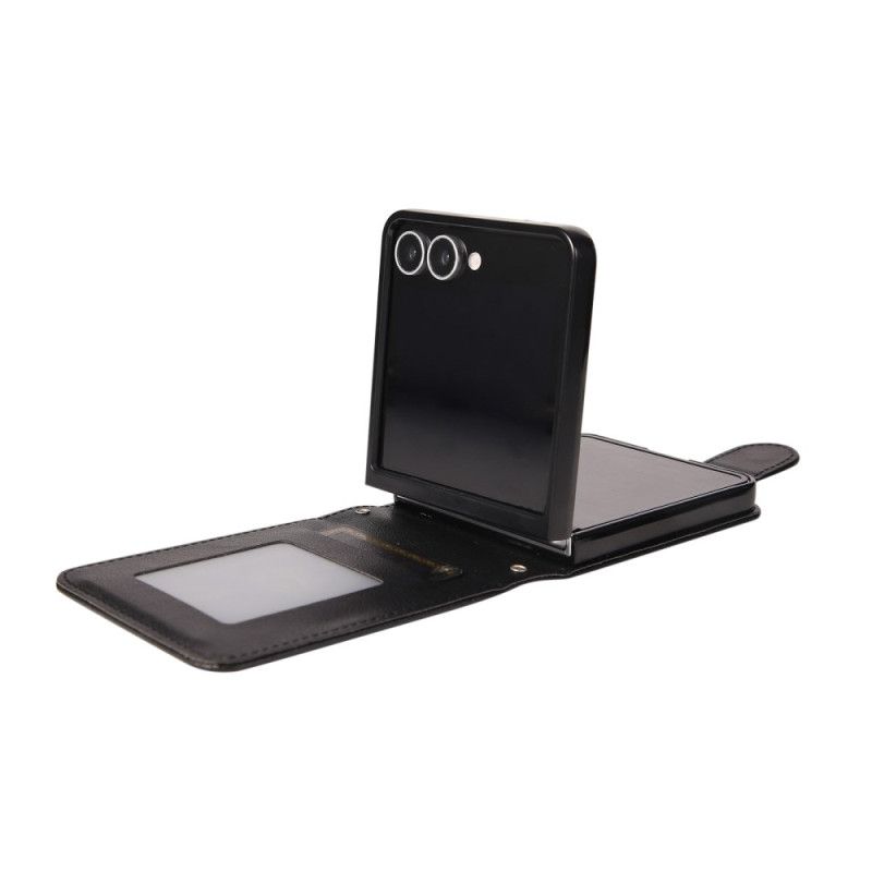 Case Etui Samsung Galaxy Z Flip 7 Mobildeksel Kortholder I Kunstskinn
