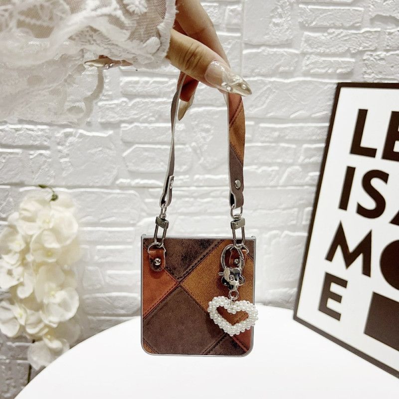 Deksel Samsung Galaxy Z Flip 7 Anheng Og Håndleddsstropp Beskyttelse Deksel