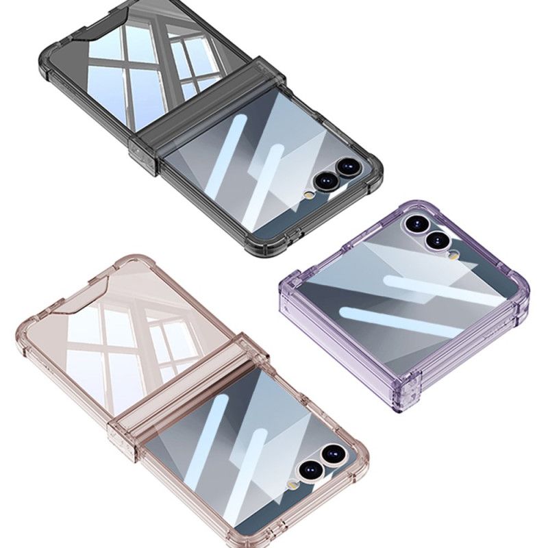 Deksel Samsung Galaxy Z Flip 7 Farget Gjennomsiktig Med Kollisjonsputebeskyttelse