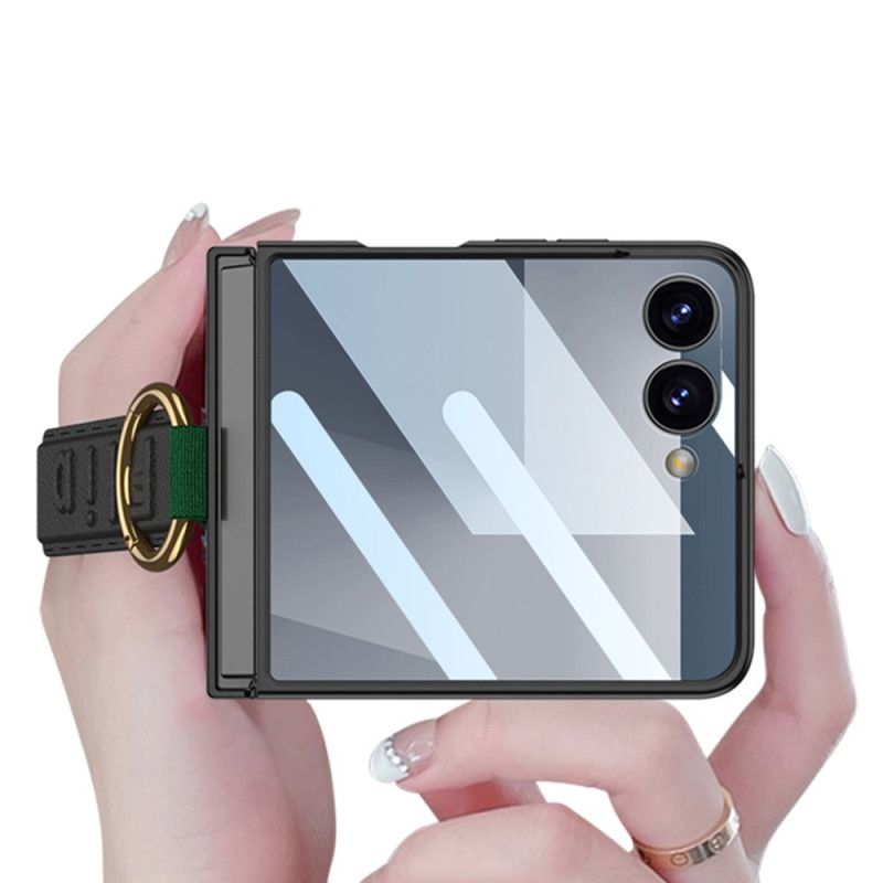 Deksel Samsung Galaxy Z Flip 7 Gkk Håndleddsstropp Og Skjermbeskytter Beskyttelse Deksel