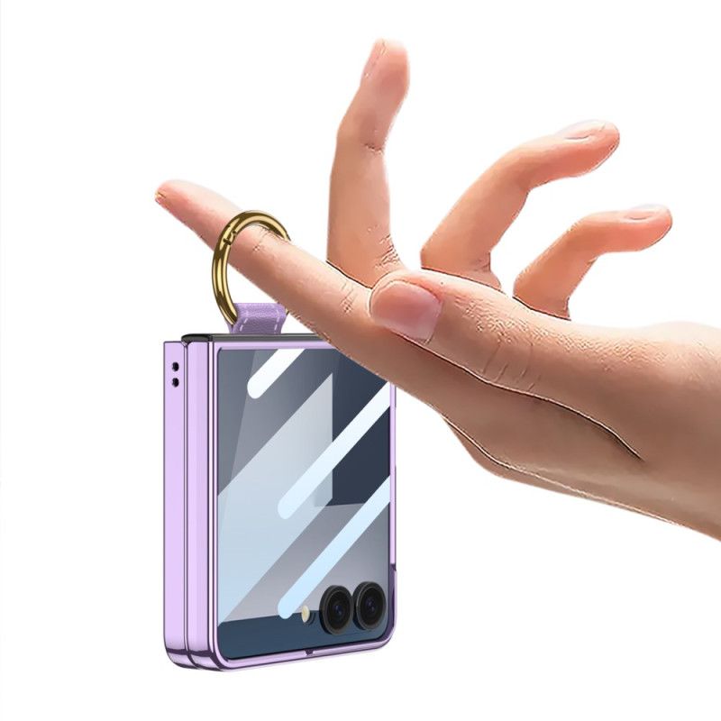 Deksel Samsung Galaxy Z Flip 7 Gkk Skjermbeskytter Og Ringholder Beskyttelse Deksel