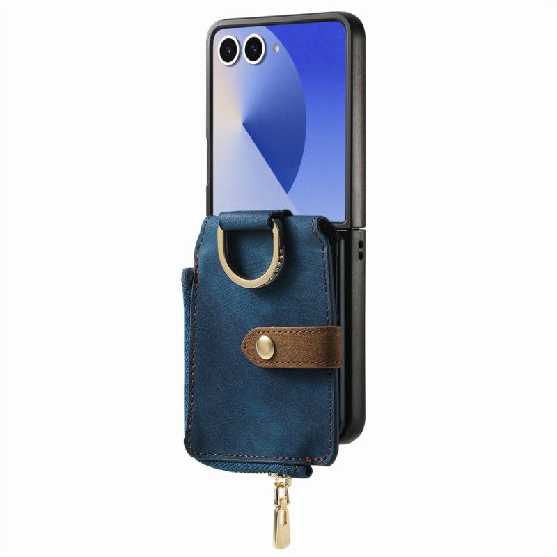 Deksel Samsung Galaxy Z Flip 7 Glidelåslomme Og Kortholder