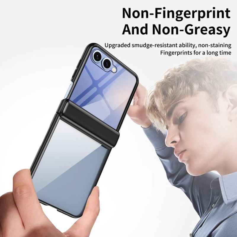 Deksel Samsung Galaxy Z Flip 7 Hengselbeskyttelse Med Metalleffekt