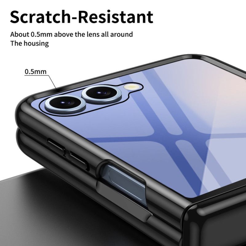 Deksel Samsung Galaxy Z Flip 7 Hengselbeskyttelse Med Metalleffekt