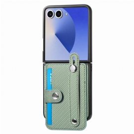 Deksel Samsung Galaxy Z Flip 7 Kortholder I Karbonfiber