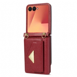 Deksel Samsung Galaxy Z Flip 7 Kortholder Og Håndleddsstropp