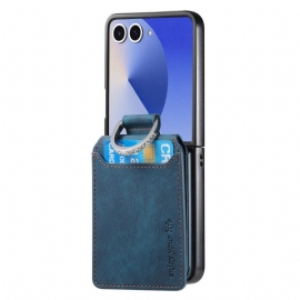 Deksel Samsung Galaxy Z Flip 7 Kortholder Og Holder Med Vintage-effekt