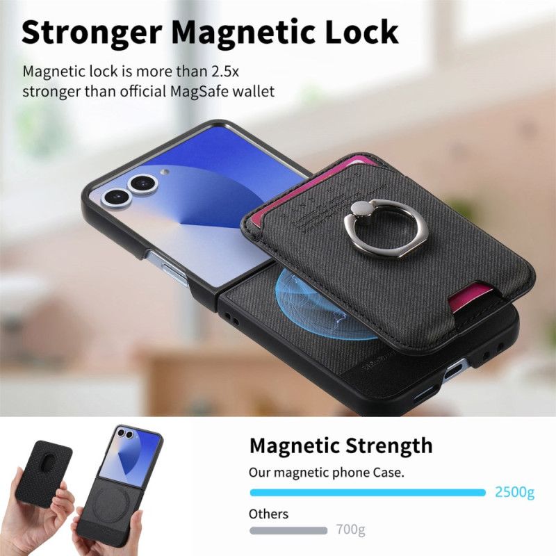 Deksel Samsung Galaxy Z Flip 7 Magsafe-kompatibel Med Avtakbar Kortholder Beskyttelse Deksel