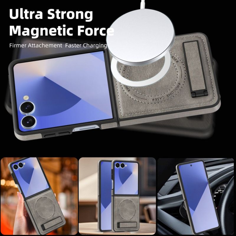 Deksel Samsung Galaxy Z Flip 7 Magsafe-kompatibel Med Stativ Beskyttelse Deksel