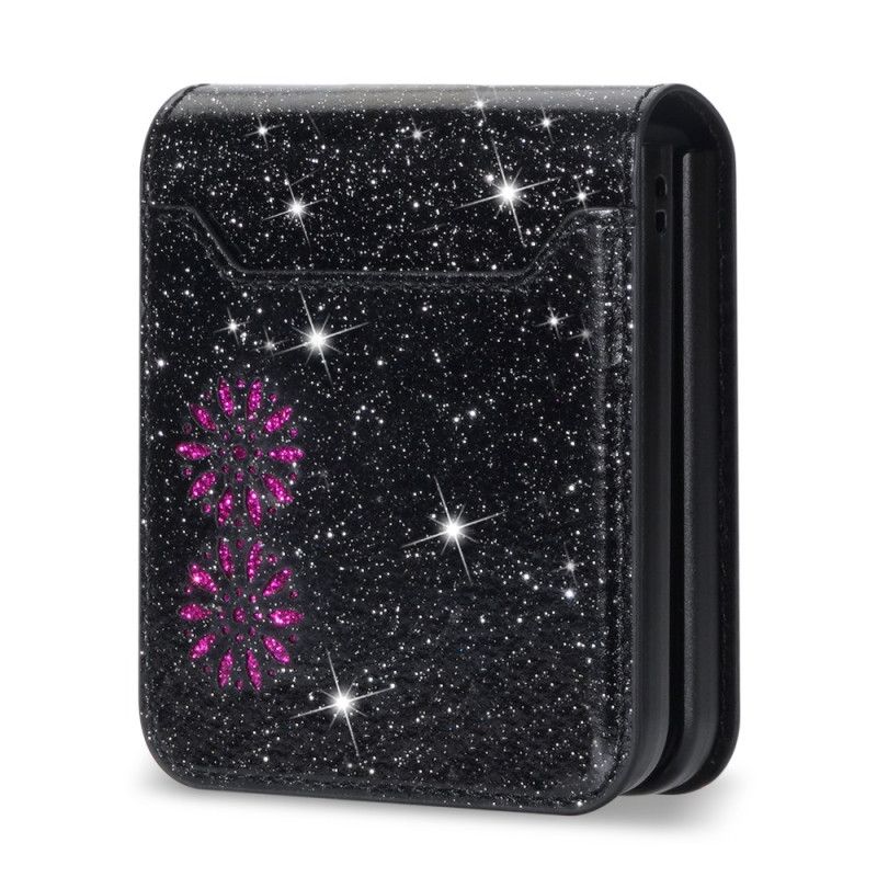 Deksel Samsung Galaxy Z Flip 7 Mobildeksel Glitterkortholder