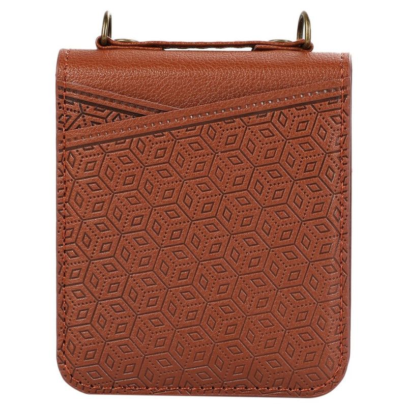 Deksel Samsung Galaxy Z Flip 7 Mobildeksel Kortholder I Rombedesign