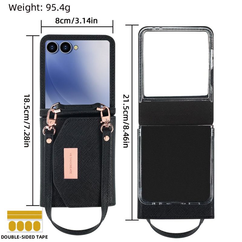 Deksel Samsung Galaxy Z Flip 7 Mobildeksel Lommebok Og Stropp