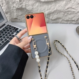 Deksel Samsung Galaxy Z Flip 7 Mobildeksel Magnetisk Anhengsrem