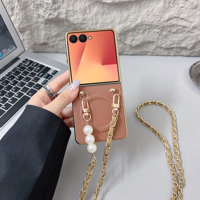 Deksel Samsung Galaxy Z Flip 7 Mobildeksel Magnetisk Anhengsrem