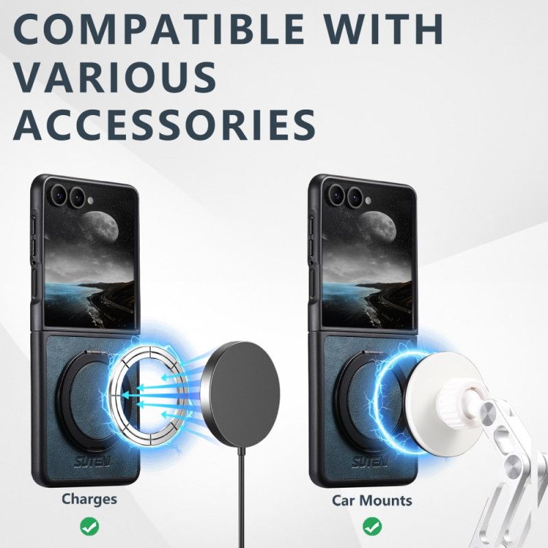 Deksel Samsung Galaxy Z Flip 7 Mobildeksel Magsafe-kompatibel Læreffekt Suteni Ringholder