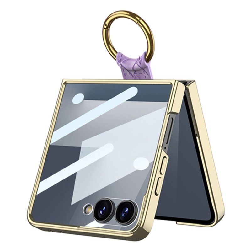 Deksel Samsung Galaxy Z Flip 7 Mobildeksel Vevd Tekstur Med Ringholder