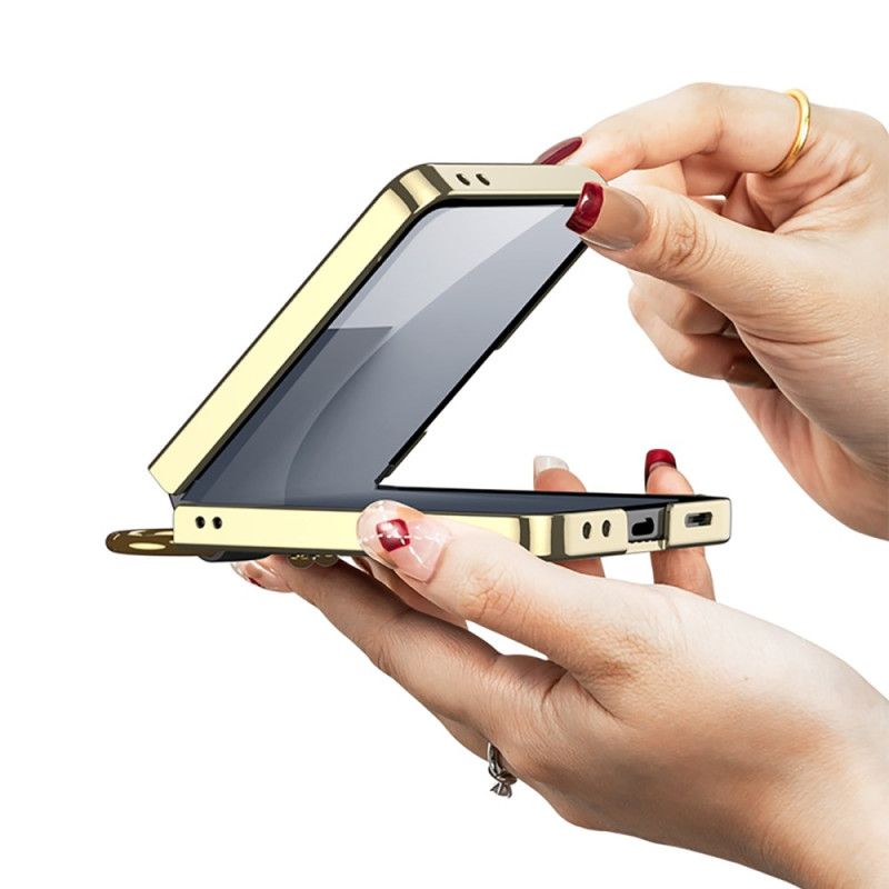 Deksel Samsung Galaxy Z Flip 7 Mobildeksel Vevd Tekstur Med Ringholder