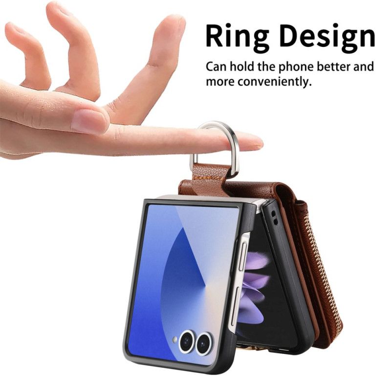 Deksel Samsung Galaxy Z Flip 7 Myntveske Og Ringholder