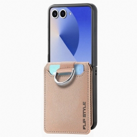Deksel Samsung Galaxy Z Flip 7 Premium Kortholder Og Holder