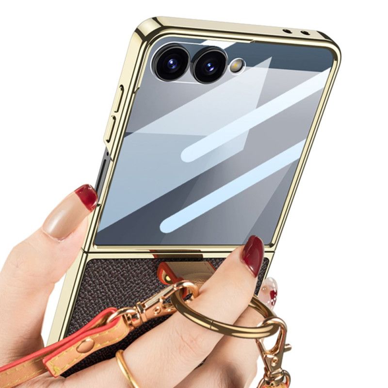 Deksel Samsung Galaxy Z Flip 7 Ringholder Og Avtakbar Skulderstropp Beskyttelse Deksel