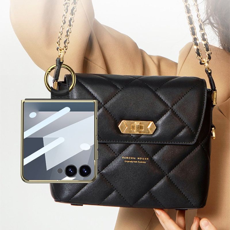 Deksel Samsung Galaxy Z Flip 7 Vattert Design Med Ringholder