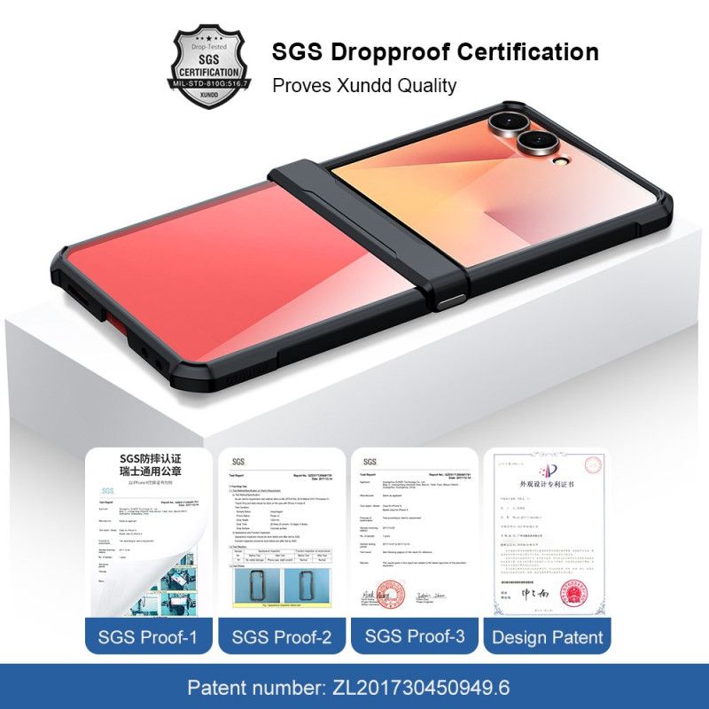 Deksel Samsung Galaxy Z Flip 7 Xundd Kollisjonspute Og Skjermbeskytter Beskyttelse Deksel