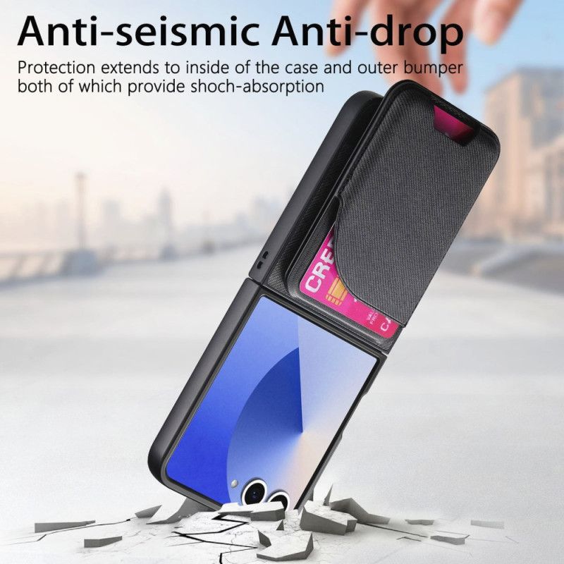 Deksel Til Samsung Galaxy Z Flip 7 Magnetisk Med Holder Og Avtakbar Kortholder