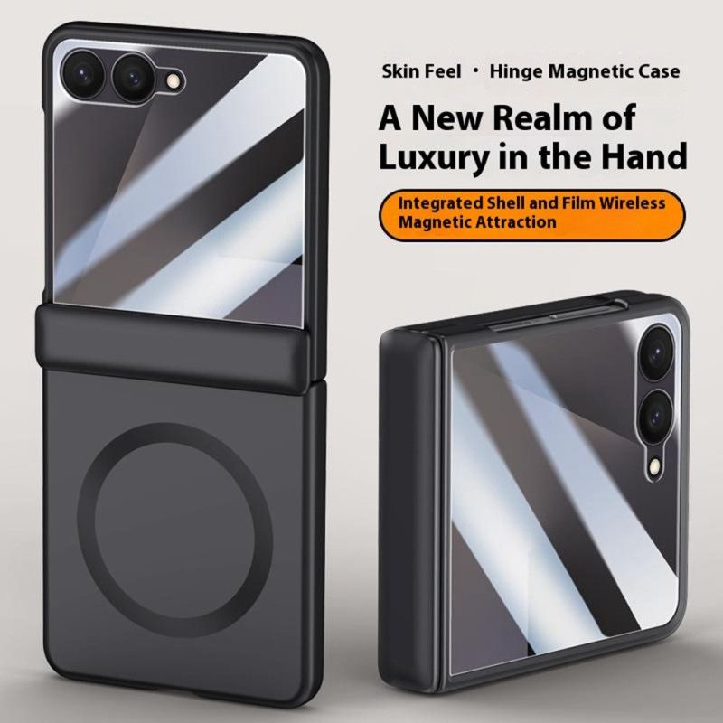 Deksel Til Samsung Galaxy Z Flip 7 Magnetisk Med Metalleffekt
