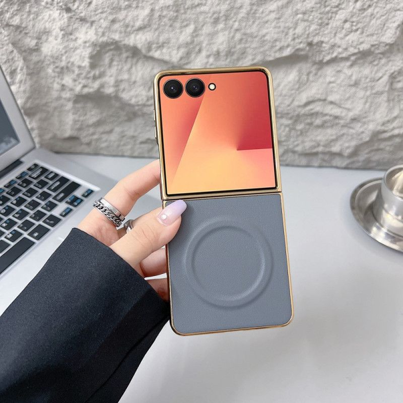 Deksel Til Samsung Galaxy Z Flip 7 Magnetisk Nappaoverflate