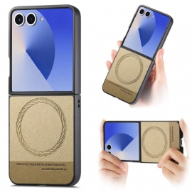 Deksel Til Samsung Galaxy Z Flip 7 Magsafe-kompatibel Denimteksturert Skinn