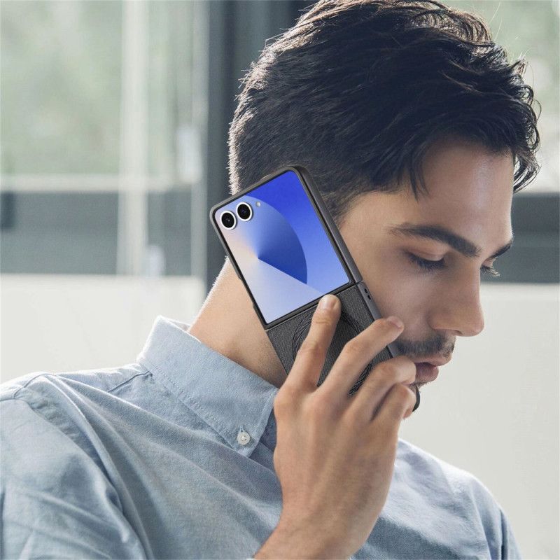 Deksel Til Samsung Galaxy Z Flip 7 Magsafe-kompatibel Denimteksturert Skinn