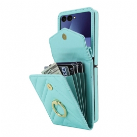 Deksel Til Samsung Galaxy Z Flip 7 Rfid-blokkerende Kortholder Og Rem