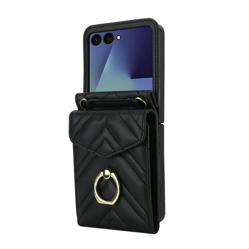 Deksel Til Samsung Galaxy Z Flip 7 Rfid-blokkerende Kortholder Og Rem