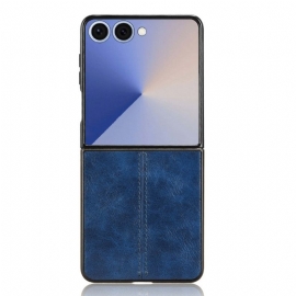 Deksel Til Samsung Galaxy Z Flip 7 Sydd Skinn Effekt