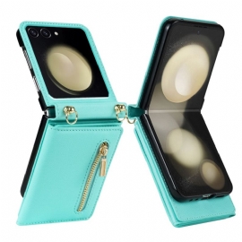 Etui Til Samsung Galaxy Z Flip 7 Rfid-lommebok Og Skulderstropp