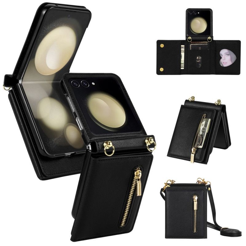 Etui Til Samsung Galaxy Z Flip 7 Rfid-lommebok Og Skulderstropp