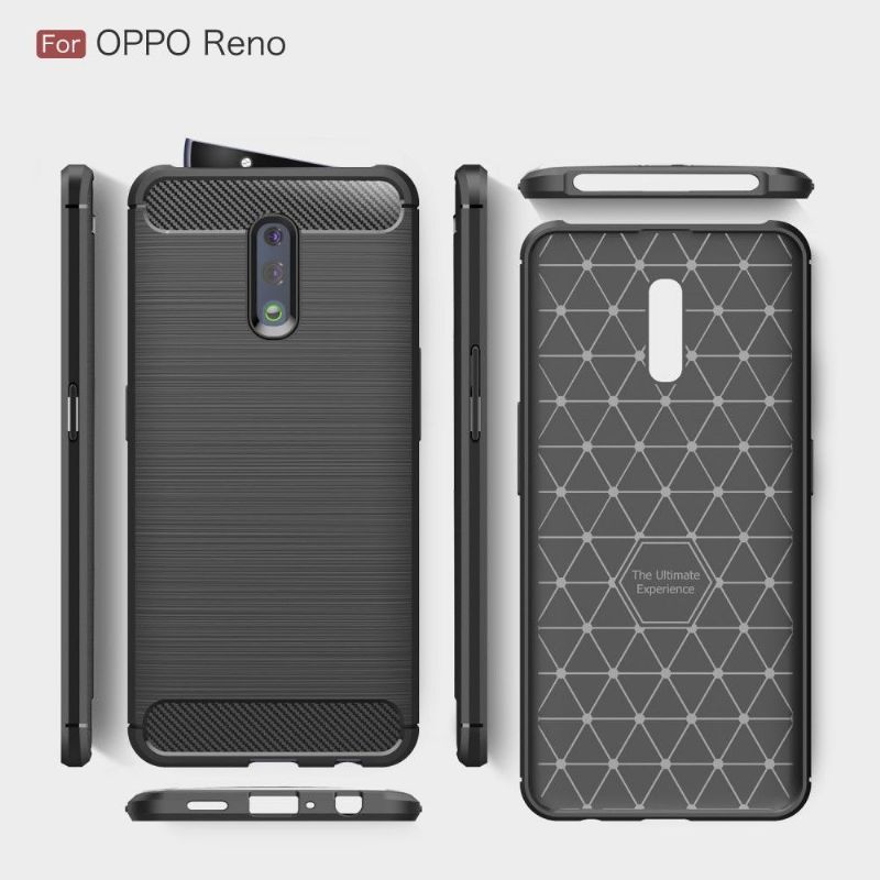 Deksel Til Oppo Reno Carbon Børstet Gel