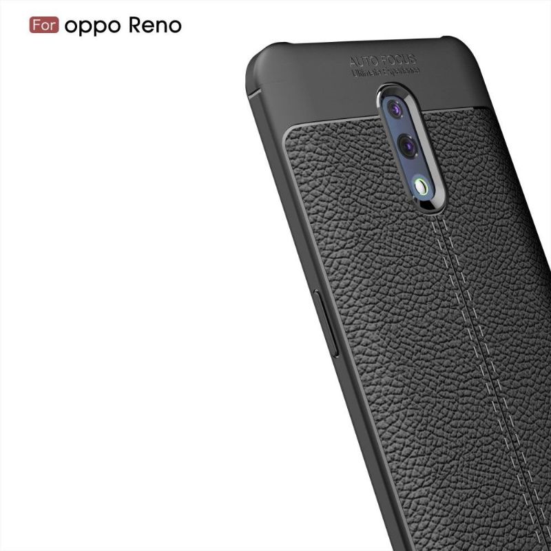 Deksel Til Oppo Reno Faux Leather Finishing Gel