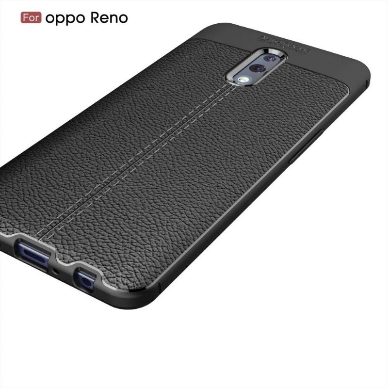 Deksel Til Oppo Reno Faux Leather Finishing Gel