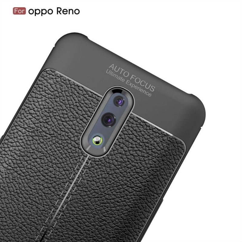 Deksel Til Oppo Reno Faux Leather Finishing Gel