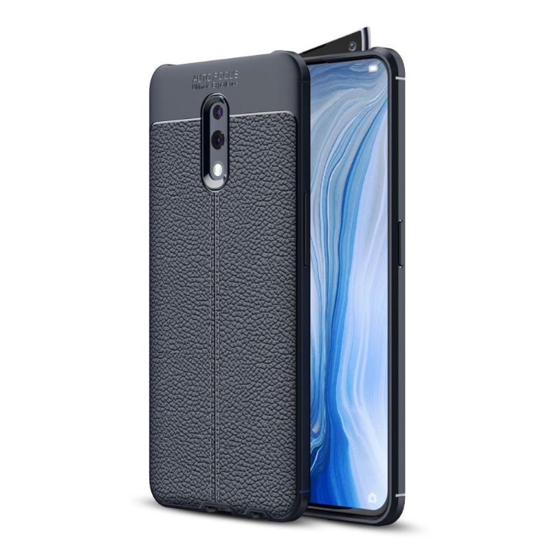 Deksel Til Oppo Reno Faux Leather Finishing Gel