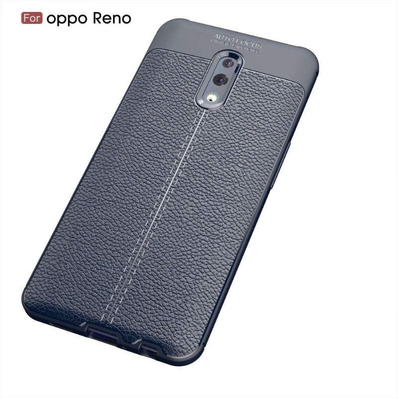 Deksel Til Oppo Reno Faux Leather Finishing Gel