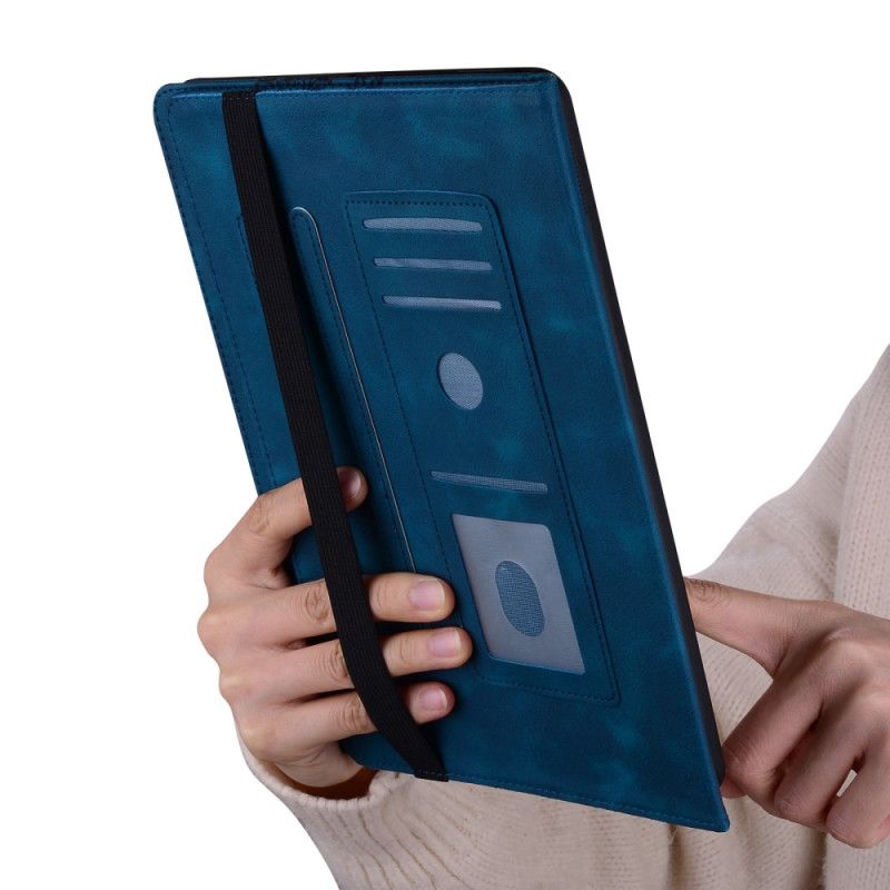 Etui Samsung Galaxy Tab S10 Plus Hjerter Med Semsket Skinneffekt