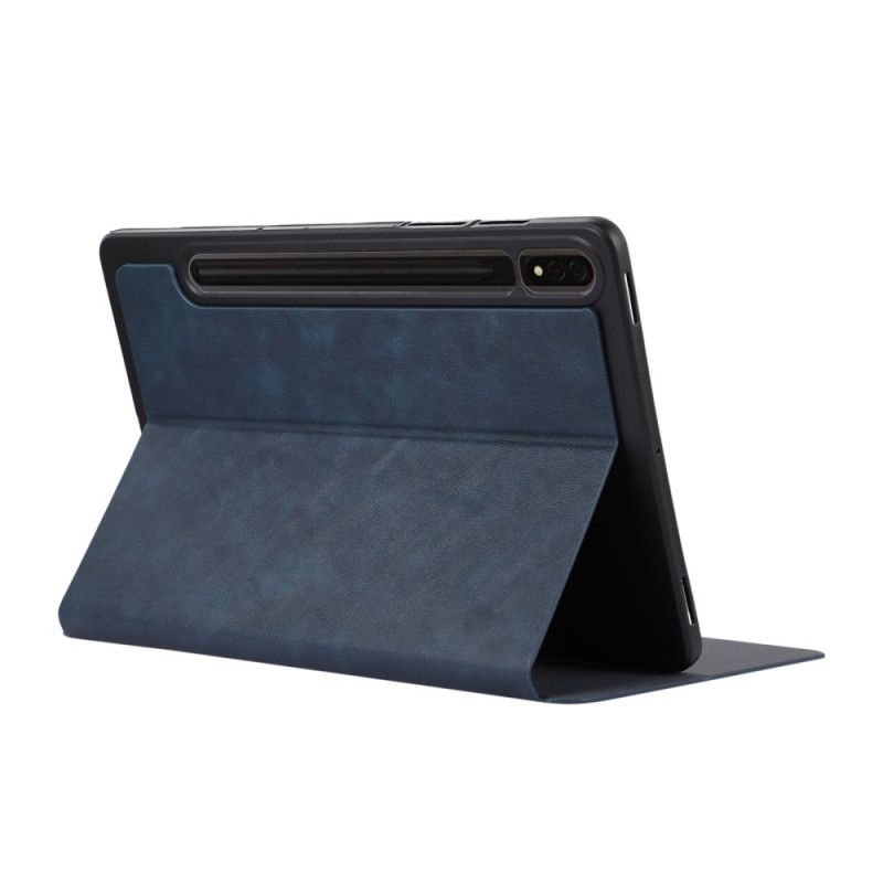 Etui Samsung Galaxy Tab S10 Plus Pekepennholder Med Semsket Skinneffekt Beskyttelse Deksel